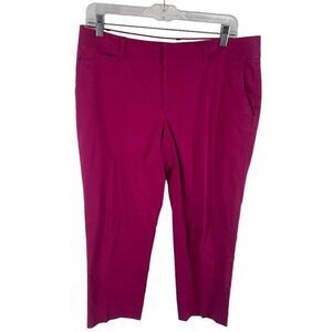 Banana Republic Women's Capri Pants Pockets Stretch Casual Zip Pink Size 6